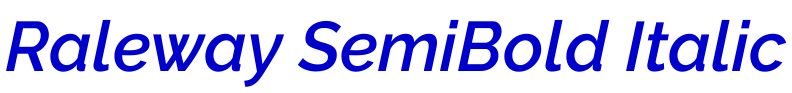 Raleway SemiBold Italic 字体